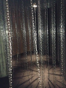 Cool interactive section walking through chains to get through to the next exhibit