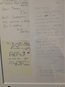 Touching letters from children separated from their families. Just four of many on display.